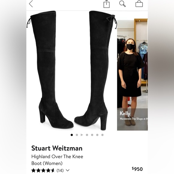 Stuart Weitzman Highland Over the Knee Boot in Black Suede - Picture 11 of 11